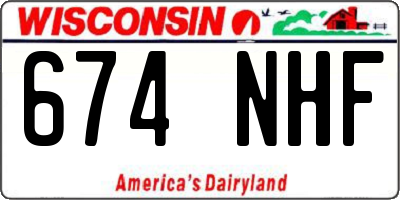 WI license plate 674NHF