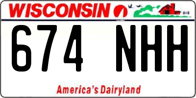 WI license plate 674NHH