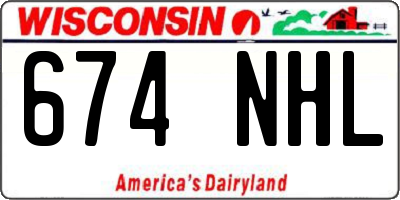 WI license plate 674NHL