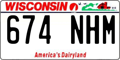 WI license plate 674NHM