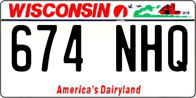 WI license plate 674NHQ