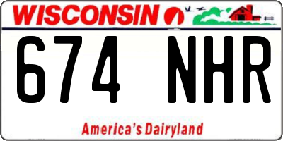 WI license plate 674NHR