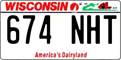 WI license plate 674NHT