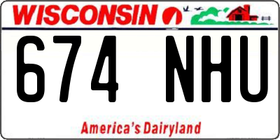 WI license plate 674NHU