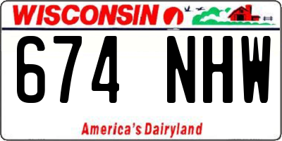 WI license plate 674NHW