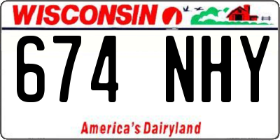 WI license plate 674NHY
