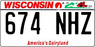 WI license plate 674NHZ