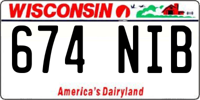WI license plate 674NIB