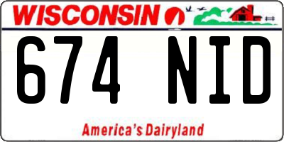 WI license plate 674NID