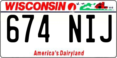 WI license plate 674NIJ