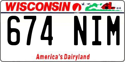 WI license plate 674NIM