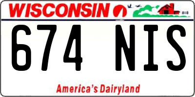 WI license plate 674NIS