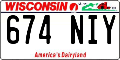 WI license plate 674NIY
