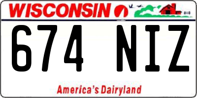 WI license plate 674NIZ