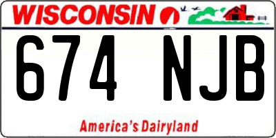 WI license plate 674NJB