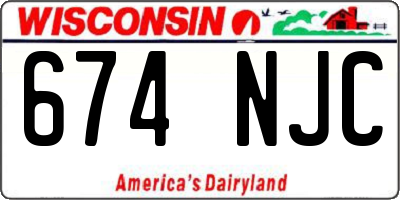 WI license plate 674NJC