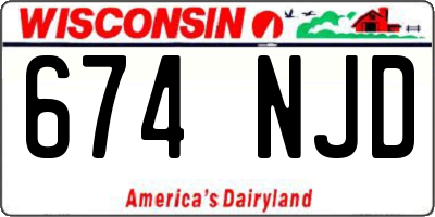 WI license plate 674NJD