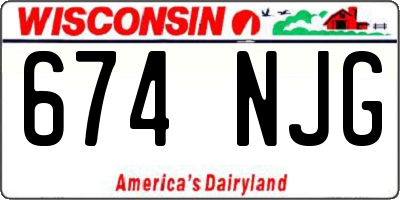 WI license plate 674NJG