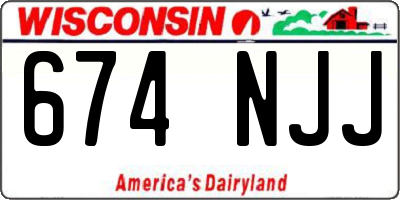 WI license plate 674NJJ