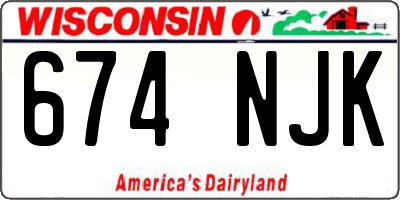 WI license plate 674NJK