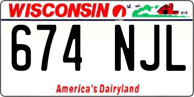 WI license plate 674NJL