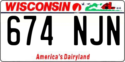 WI license plate 674NJN
