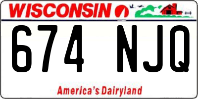 WI license plate 674NJQ
