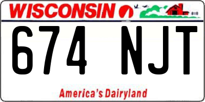 WI license plate 674NJT