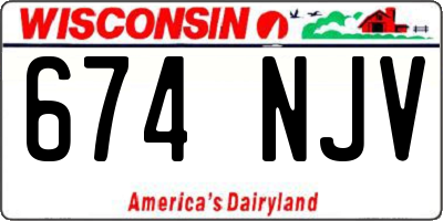 WI license plate 674NJV