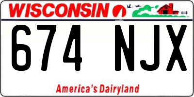 WI license plate 674NJX