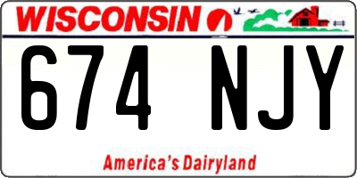 WI license plate 674NJY