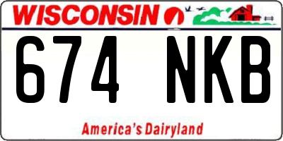 WI license plate 674NKB