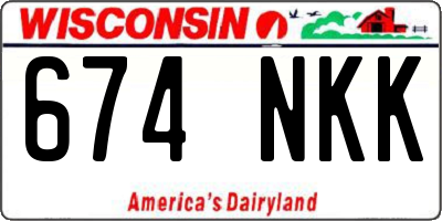 WI license plate 674NKK