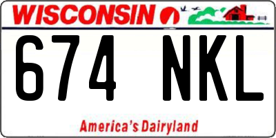 WI license plate 674NKL