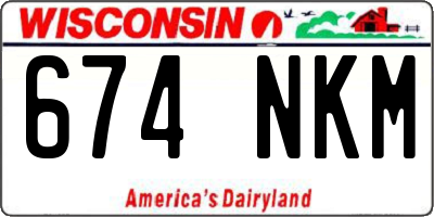 WI license plate 674NKM