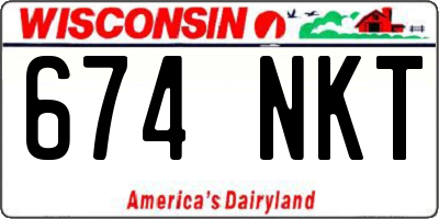 WI license plate 674NKT
