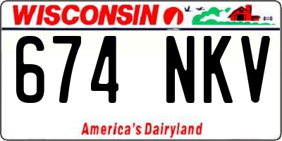 WI license plate 674NKV