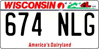 WI license plate 674NLG