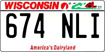 WI license plate 674NLI
