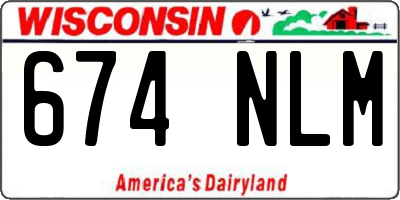WI license plate 674NLM