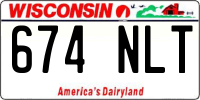 WI license plate 674NLT