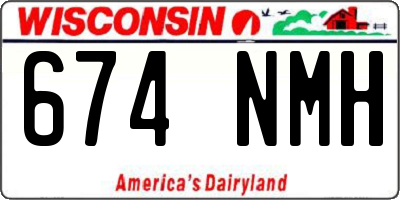 WI license plate 674NMH