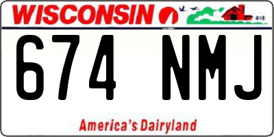 WI license plate 674NMJ