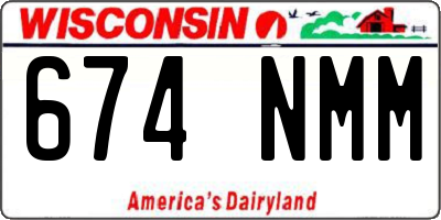 WI license plate 674NMM