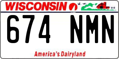 WI license plate 674NMN