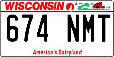 WI license plate 674NMT