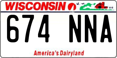 WI license plate 674NNA