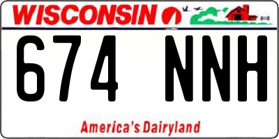 WI license plate 674NNH