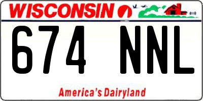 WI license plate 674NNL