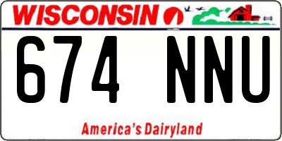 WI license plate 674NNU